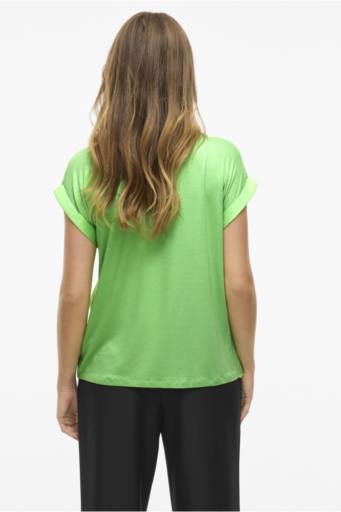 VIELLETTE S/S SATIN TOP - NOOS 14059563 SUMMER GREEN